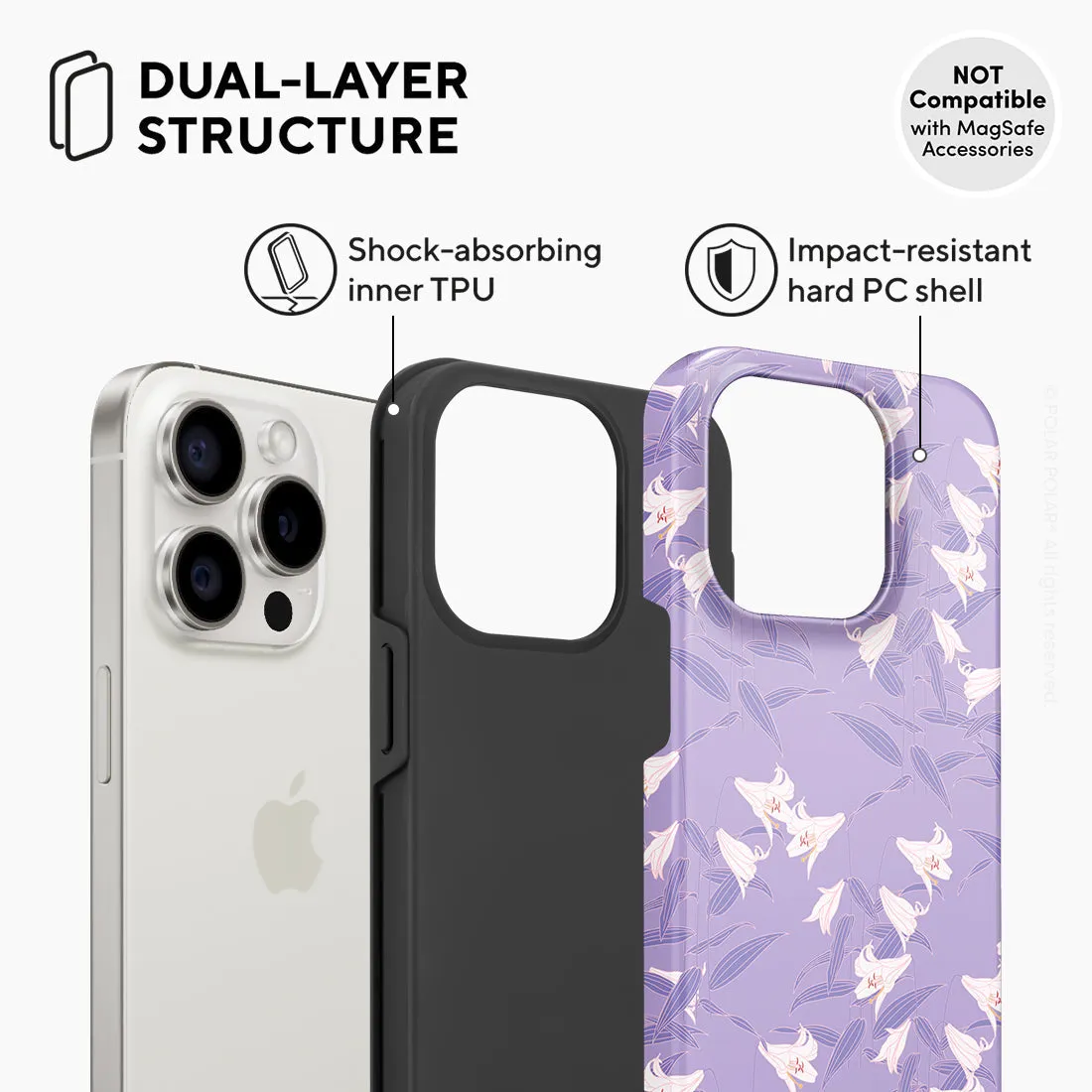 Lavender Lily Custom - iPhone 15 Pro Case