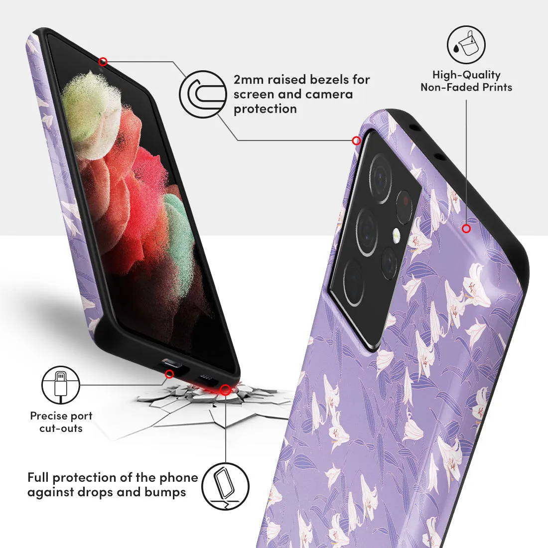Lavender Lily Custom - Samsung Galaxy S21 Ultra 5G Case