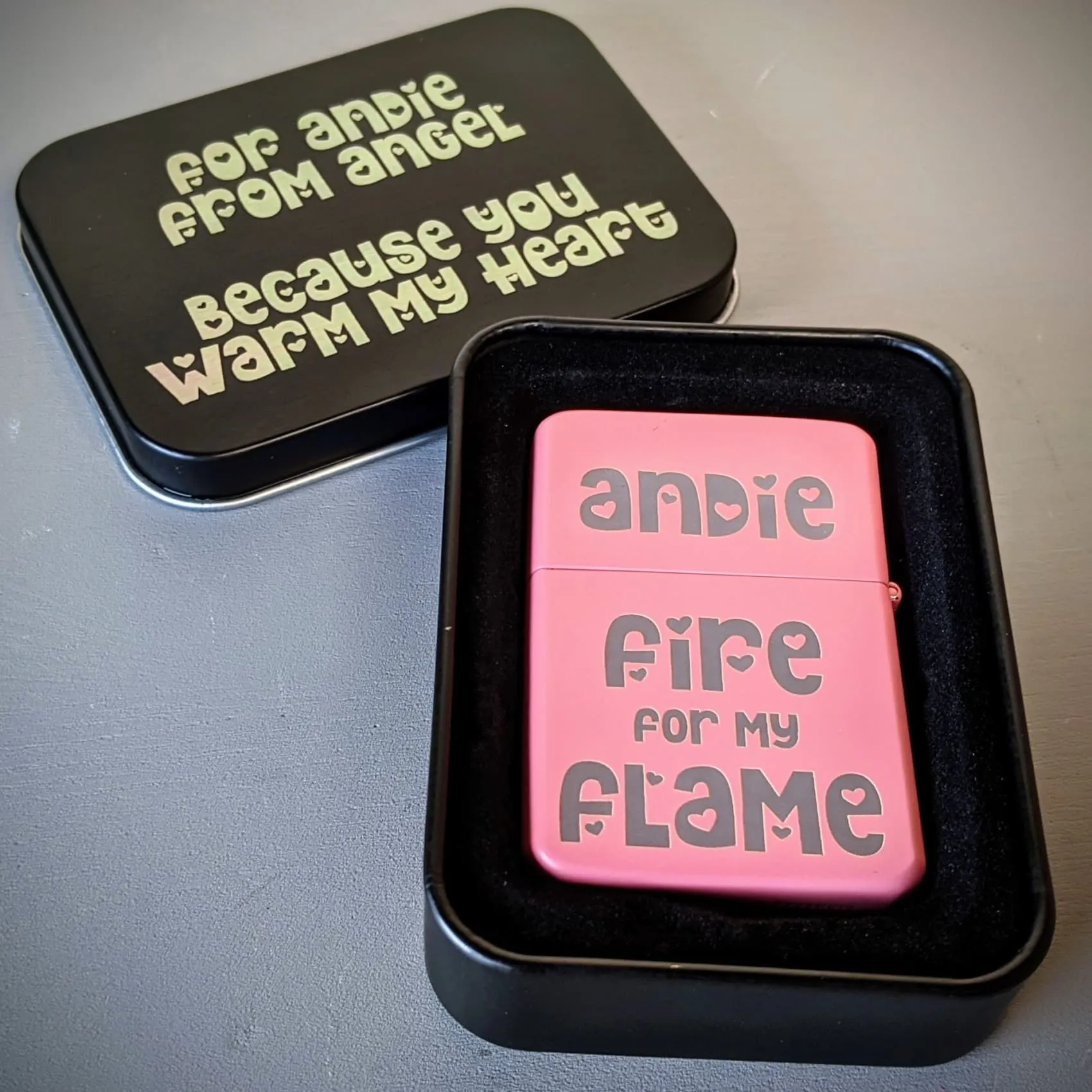Lighter in Black Tin