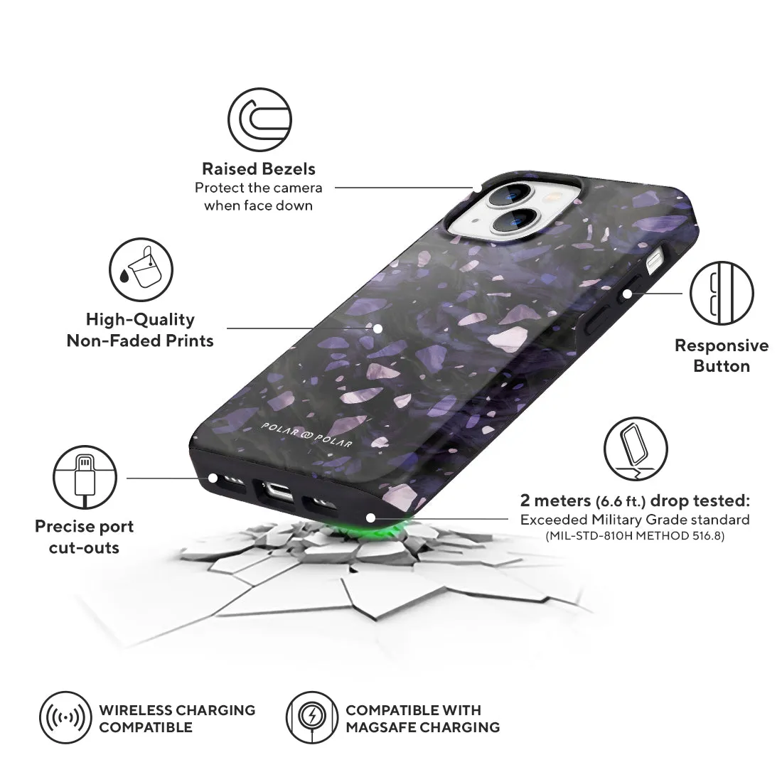 Lilac Terrazzo Gem - iPhone 13 mini Case