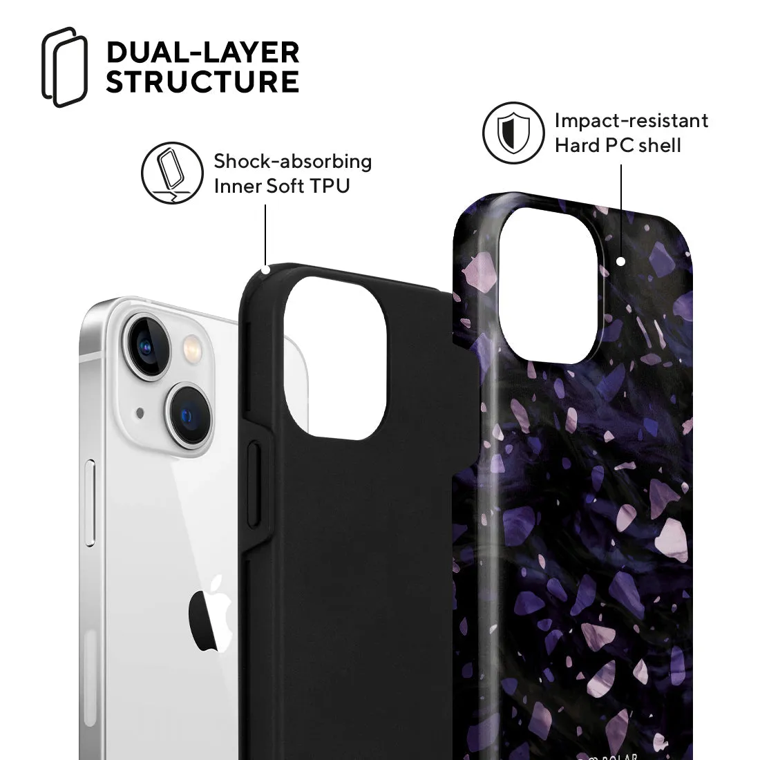 Lilac Terrazzo Gem - iPhone 13 mini Case