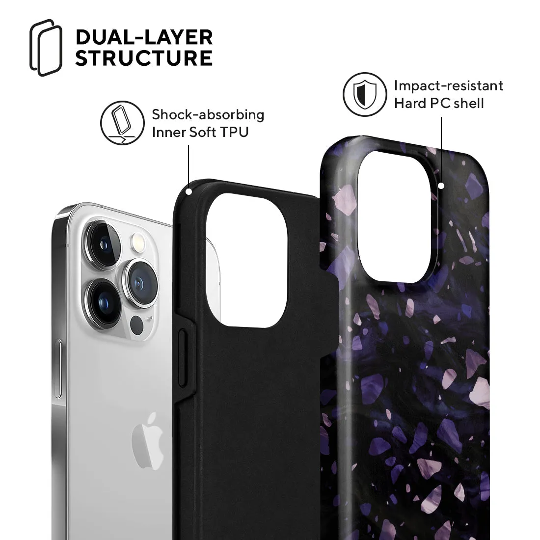 Lilac Terrazzo Gem - iPhone 13 Pro Case