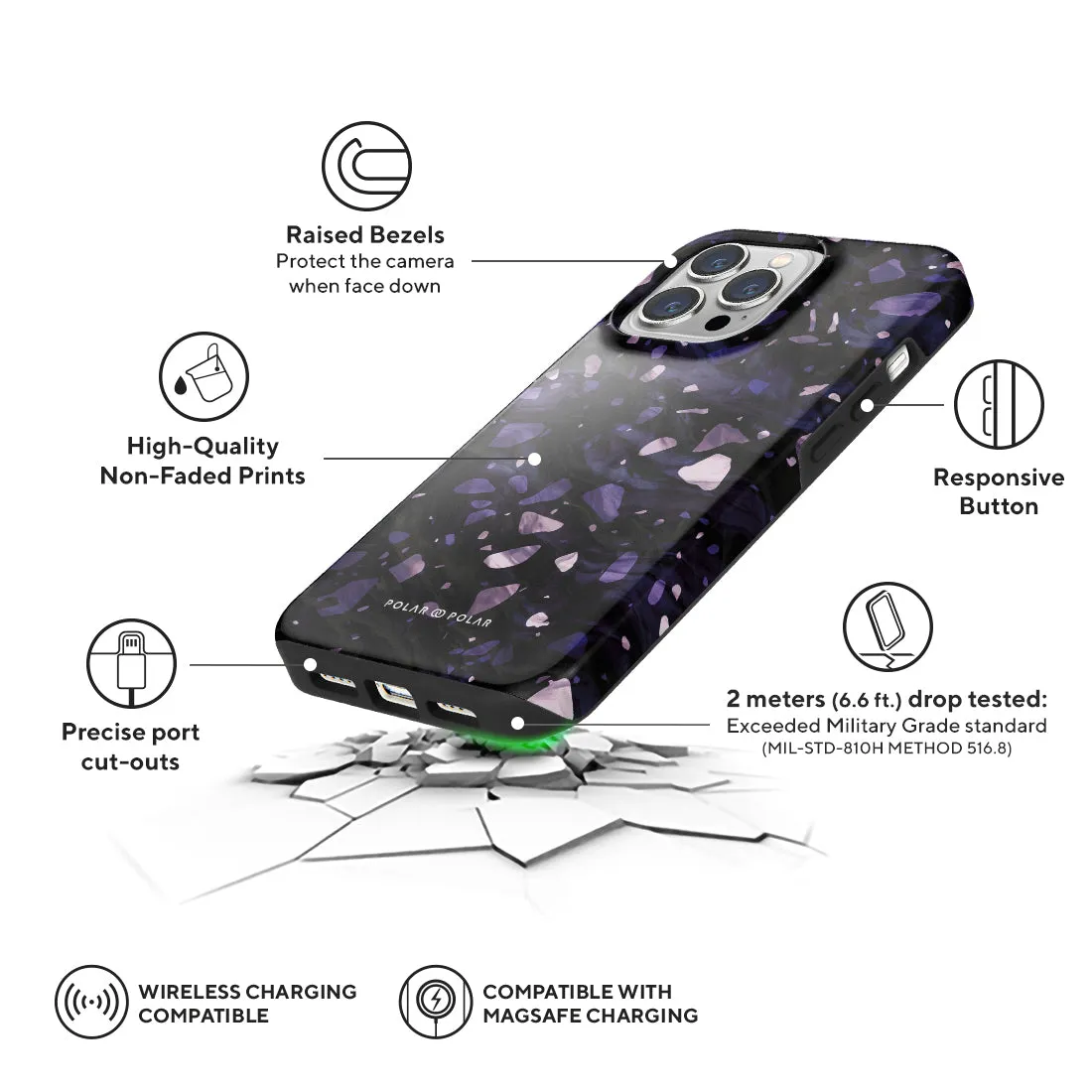 Lilac Terrazzo Gem - iPhone 13 Pro Case