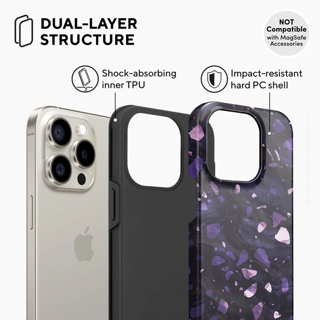 Lilac Terrazzo Gem - iPhone 15 Pro Case