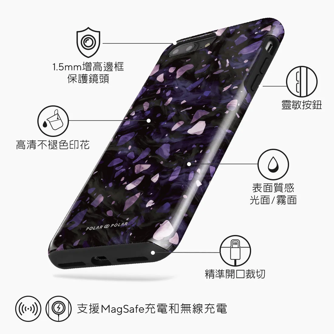 Lilac Terrazzo Gem - iPhone 8 Plus/7 Plus Case