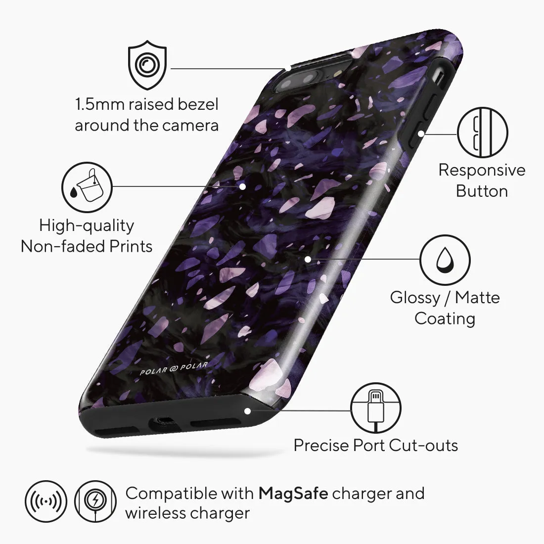Lilac Terrazzo Gem - iPhone 8 Plus/7 Plus Case