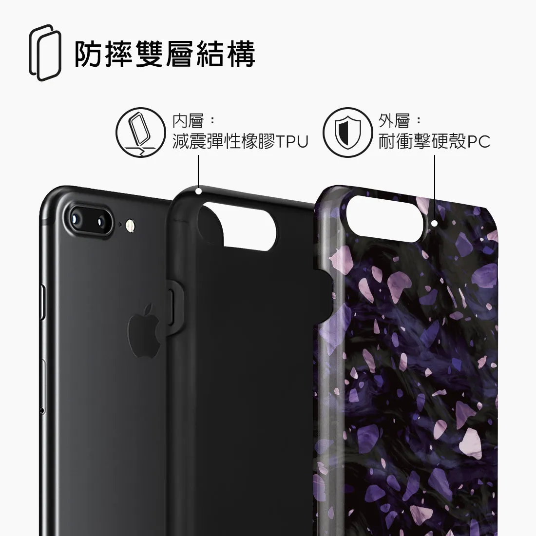 Lilac Terrazzo Gem - iPhone 8 Plus/7 Plus Case