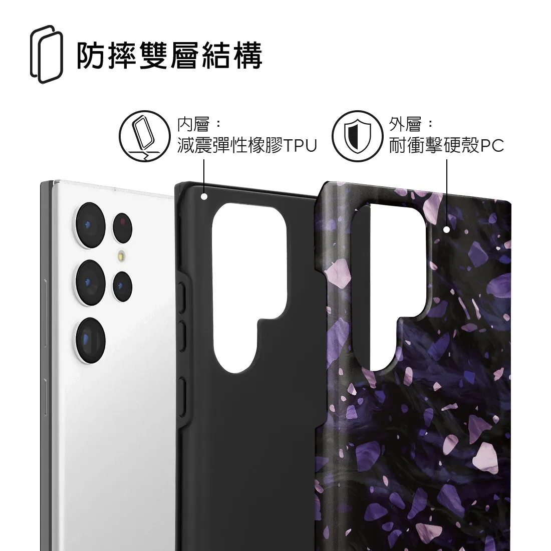 Lilac Terrazzo Gem - Samsung Galaxy S22 Ultra 5G Case