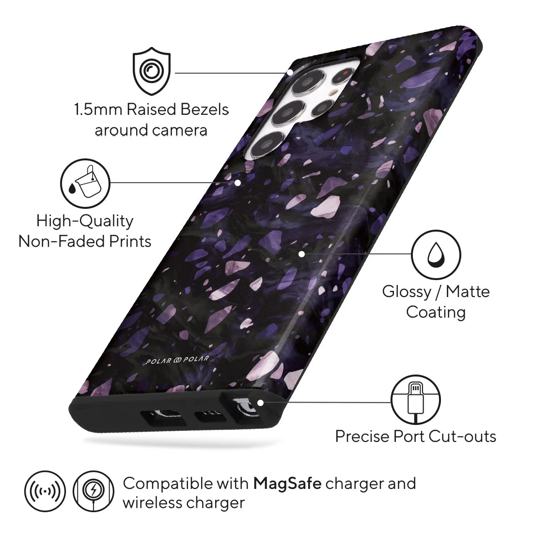 Lilac Terrazzo Gem - Samsung Galaxy S22 Ultra 5G Case