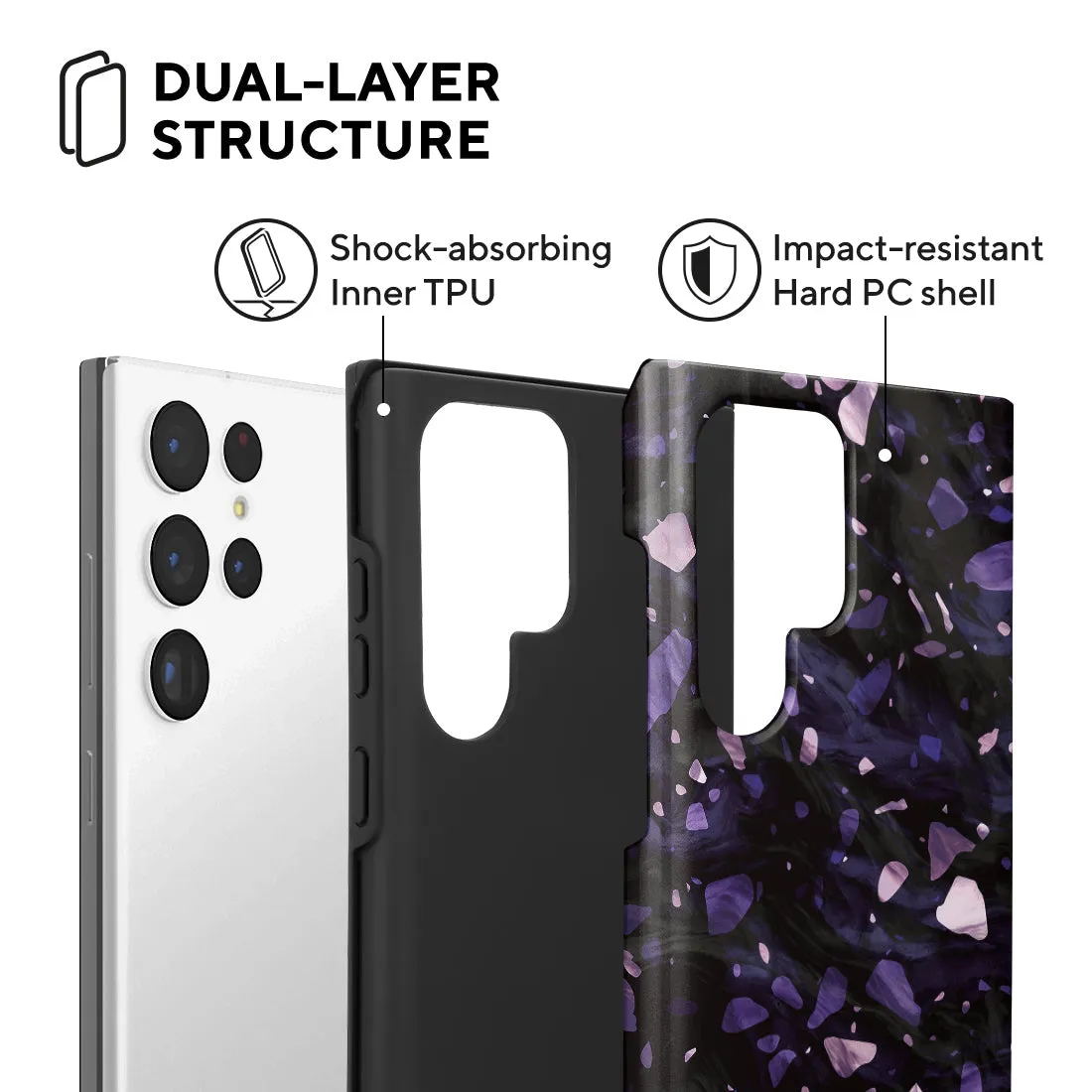 Lilac Terrazzo Gem - Samsung Galaxy S22 Ultra 5G Case