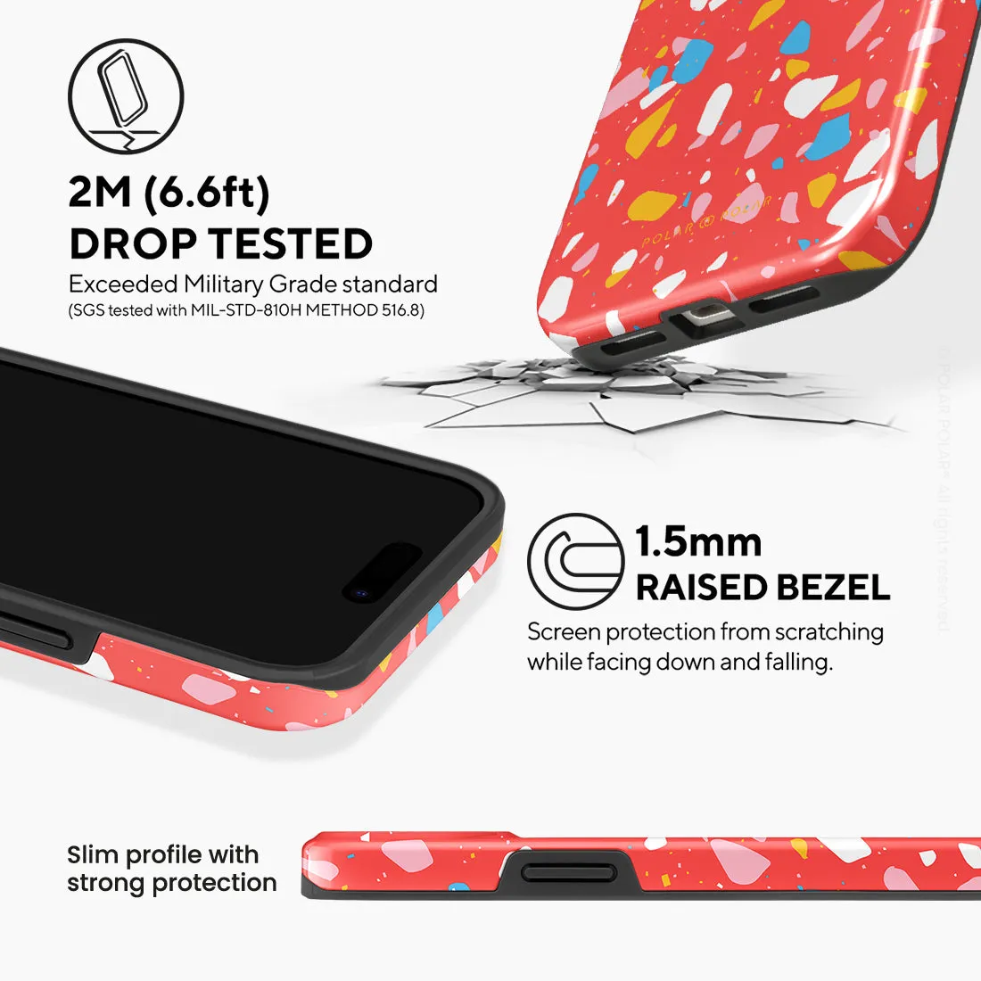 Living Coral Terrazzo - iPhone 15 Plus Case