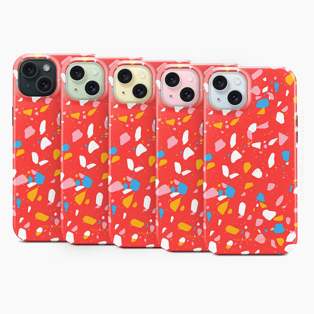 Living Coral Terrazzo - iPhone 15 Plus Case