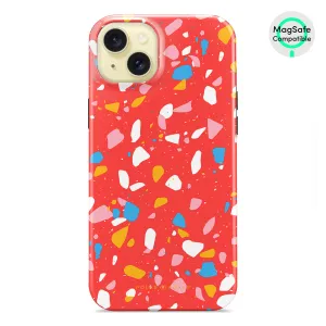 Living Coral Terrazzo - iPhone 15 Plus Case