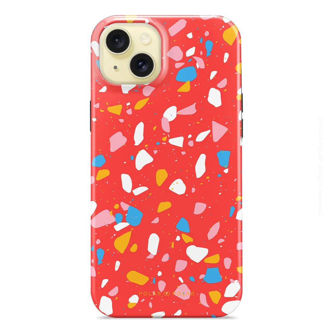 Living Coral Terrazzo - iPhone 15 Plus Case