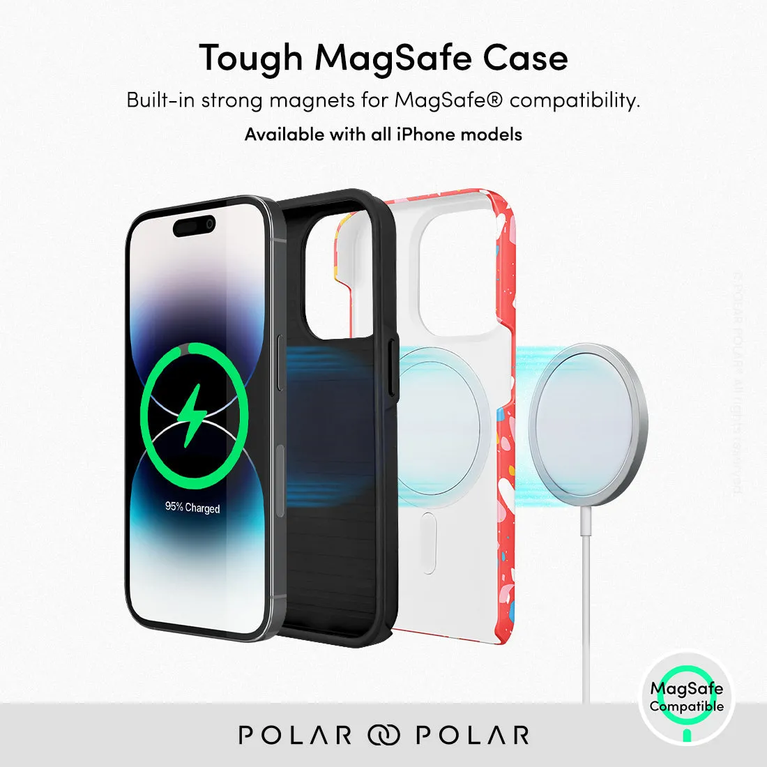 Living Coral Terrazzo - iPhone 15 Plus Case