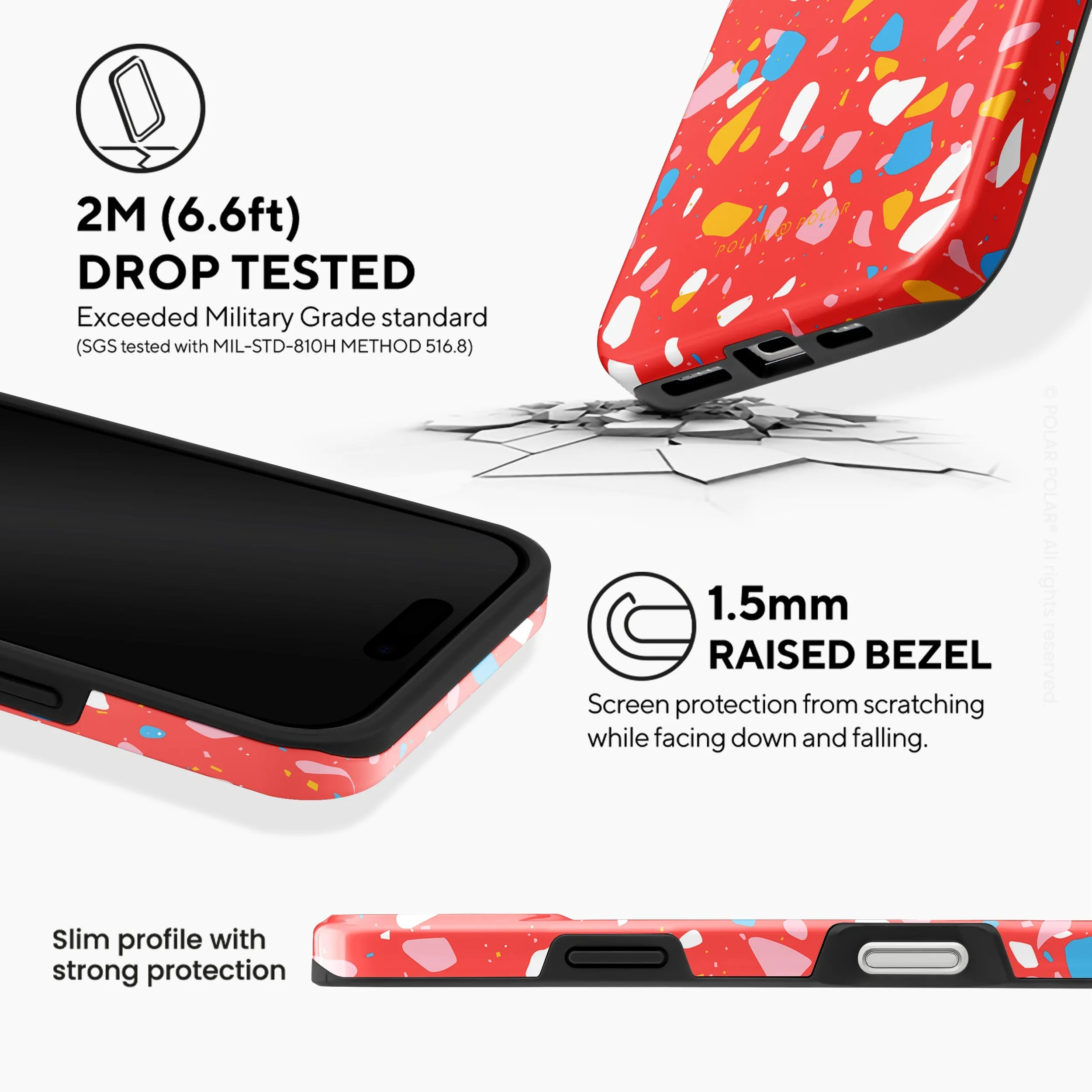 Living Coral Terrazzo - iPhone 16 Plus Case