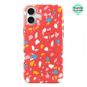 Living Coral Terrazzo - iPhone 16 Plus Case