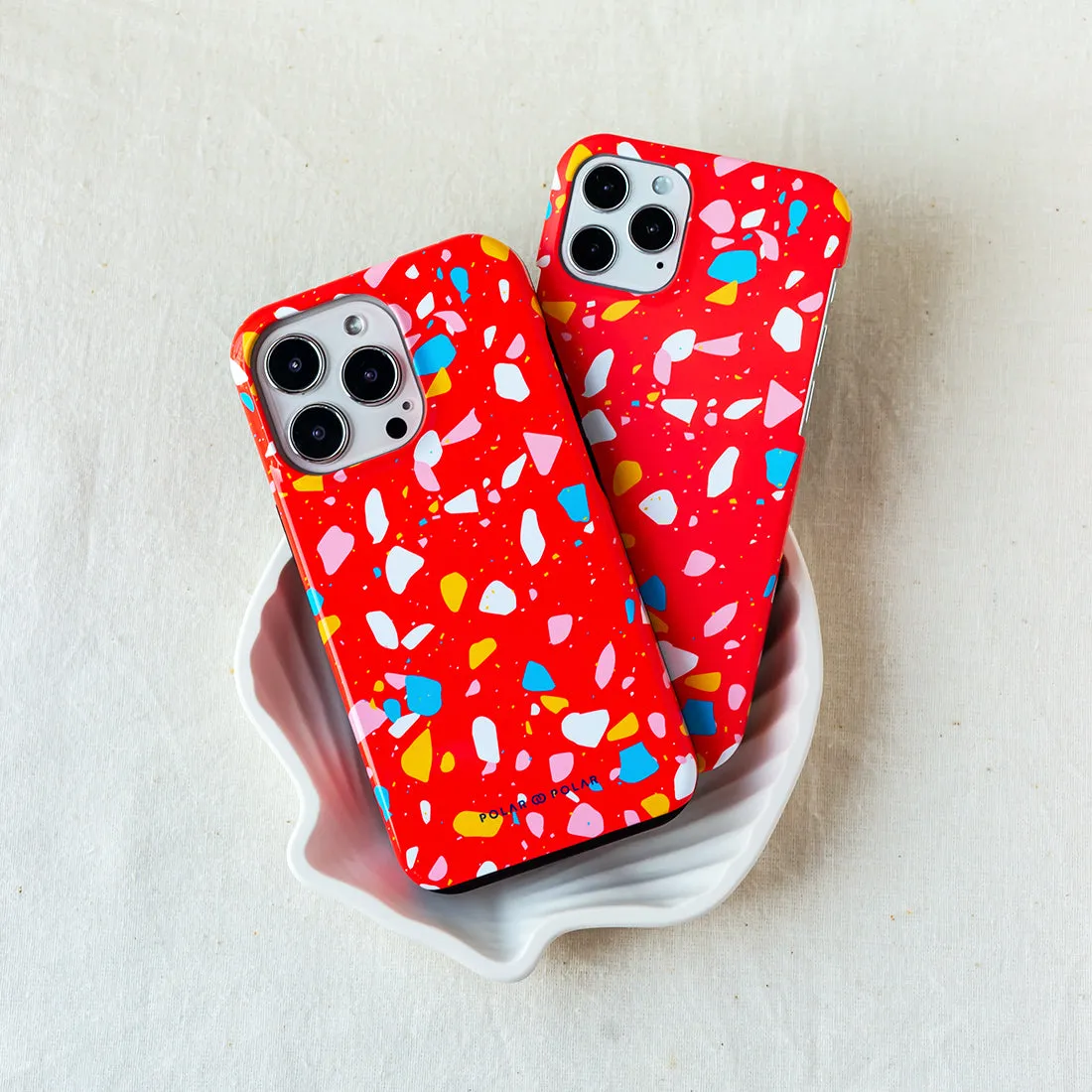Living Coral Terrazzo - iPhone 16 Pro Case