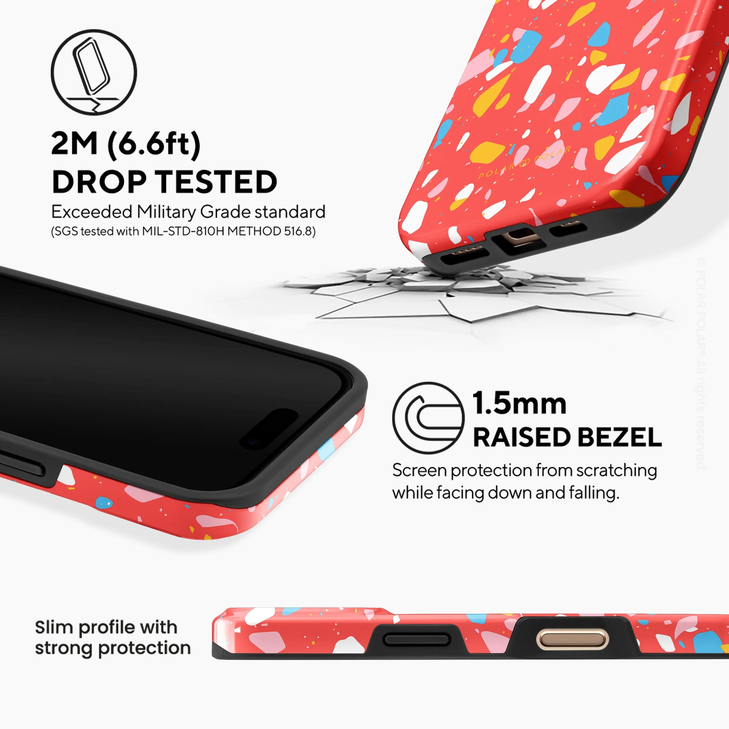Living Coral Terrazzo - iPhone 16 Pro Case
