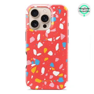 Living Coral Terrazzo - iPhone 16 Pro Case