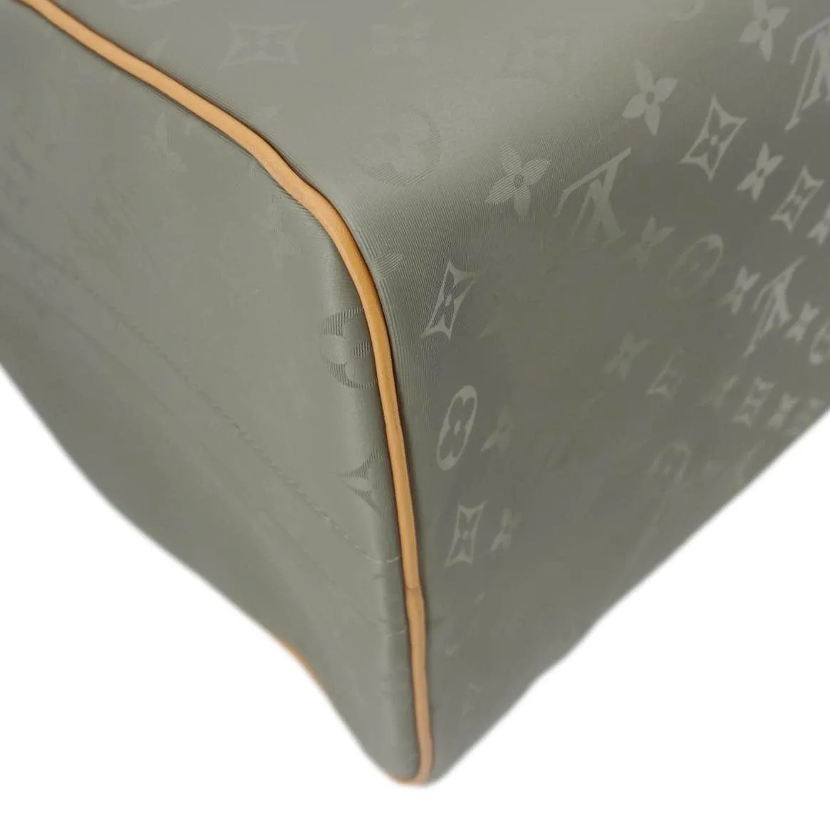 LOUIS VUITTON Keepall 50 Bandouliere Monogram Titanium Travel Bag Grey