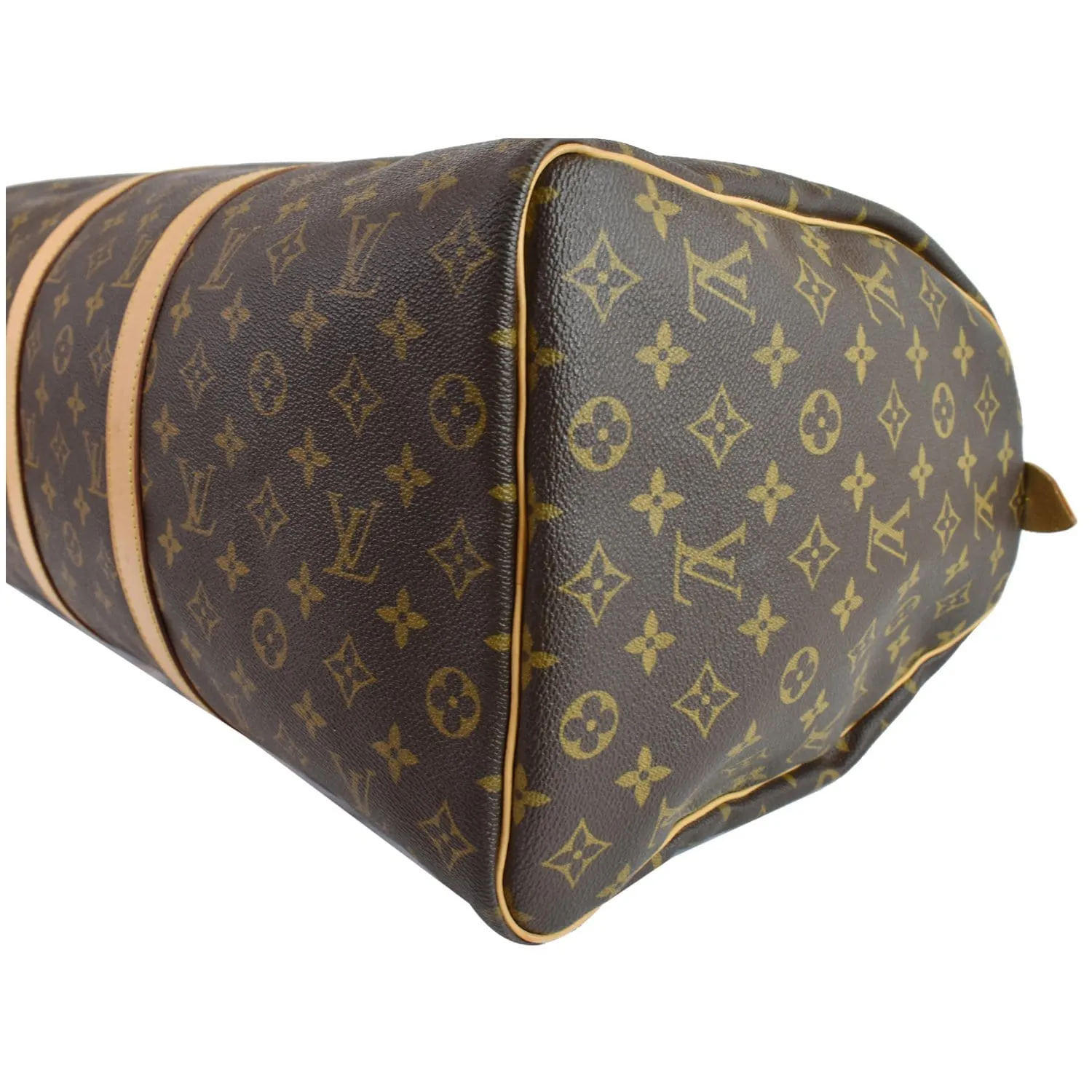 LOUIS VUITTON Keepall 50 Monogram Canvas Travel Bag Brown