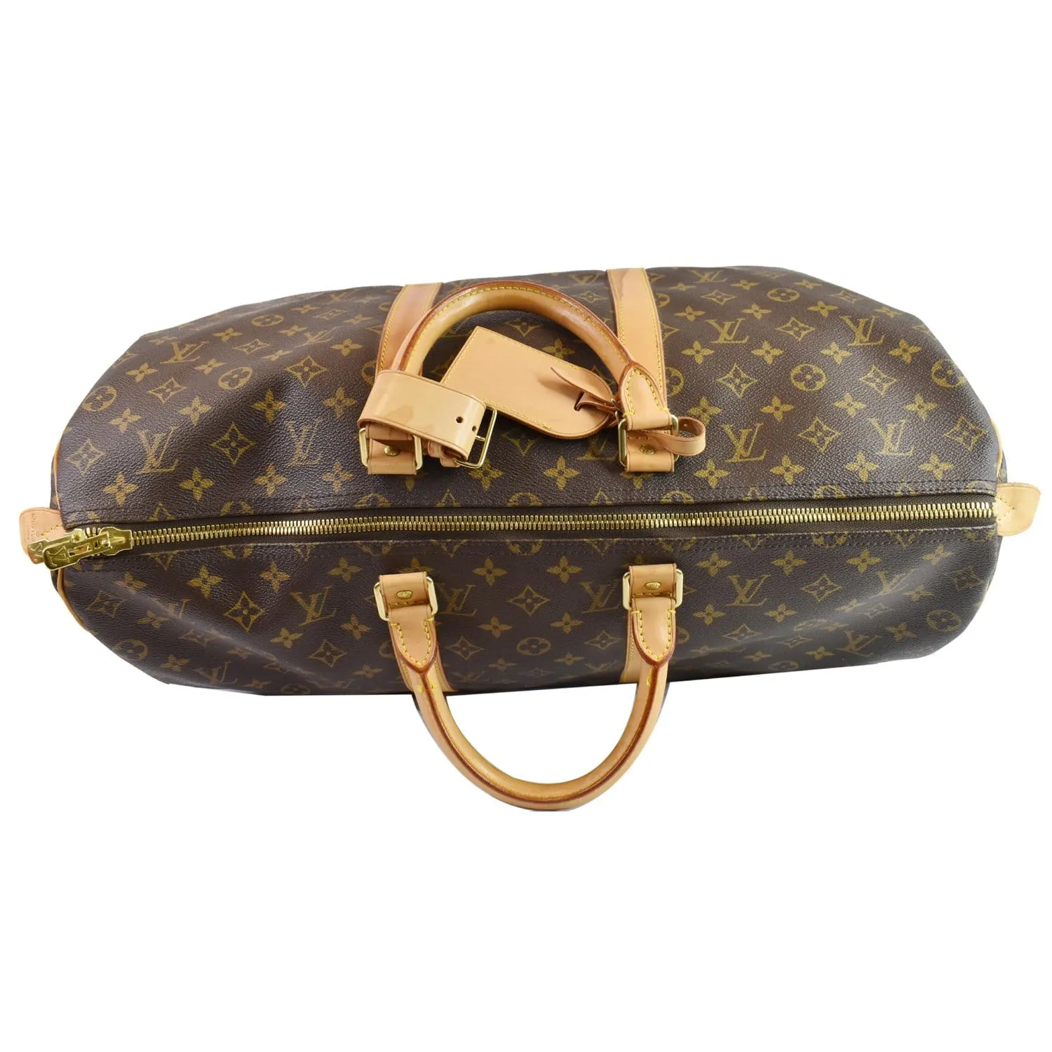 LOUIS VUITTON Keepall 50 Monogram Canvas Travel Bag Brown