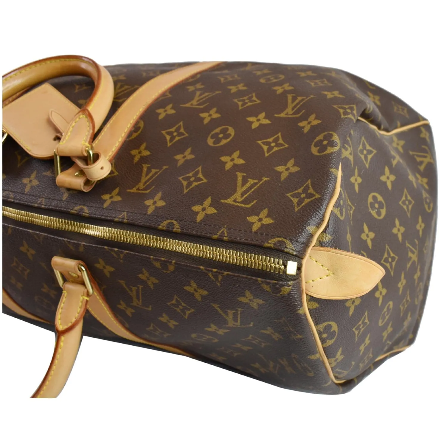 LOUIS VUITTON Keepall 50 Monogram Canvas Travel Bag Brown
