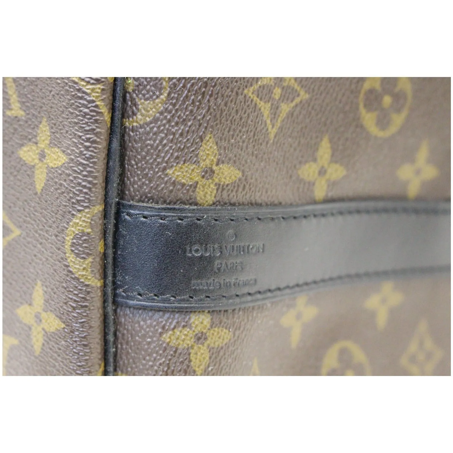 LOUIS VUITTON Keepall Bandouliere 55 Monogram Macassar Travel Bag Brown