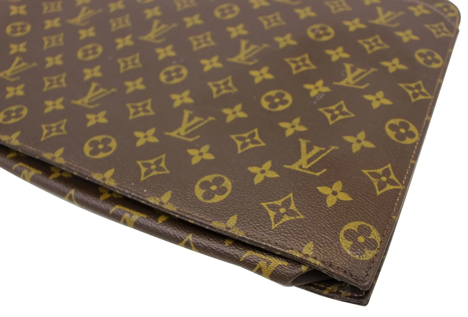 LOUIS VUITTON Monogram Canvas Brown Document Briefcase Bag Vintage - Sale