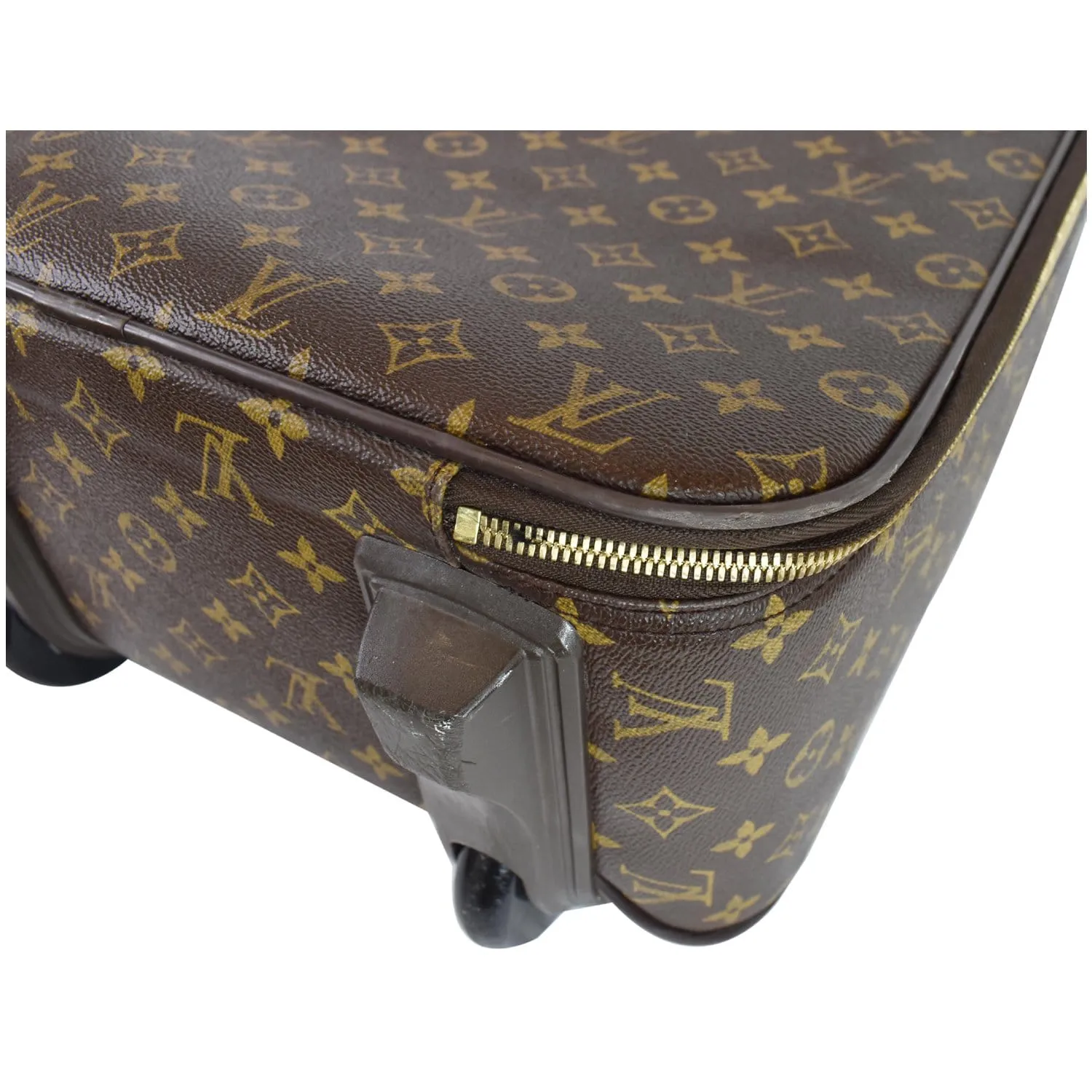 LOUIS VUITTON Pegase 45 Monogram Canvas Suitcase Travel Bag Brown