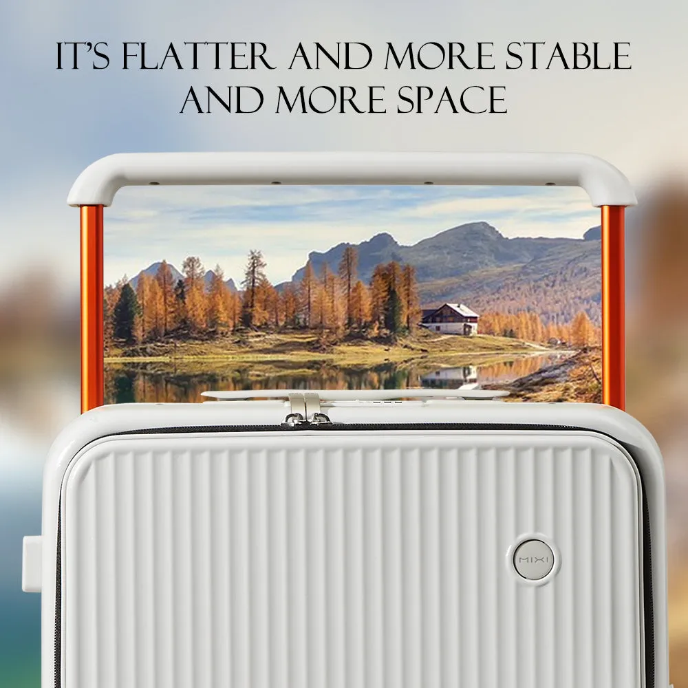 Luxury Wide Handle PC Suitcase with Front Laptop Pocket