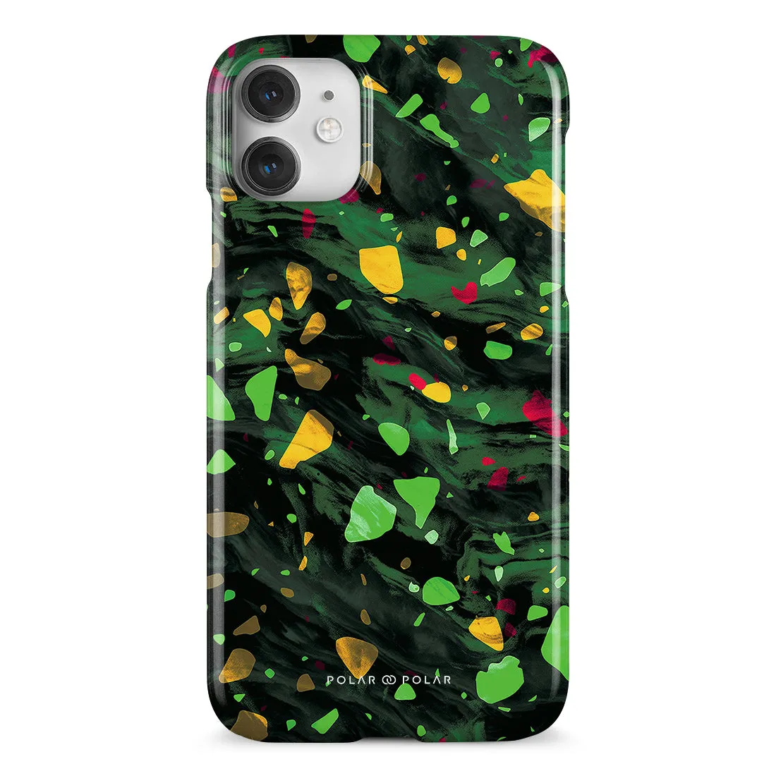 Malachite Terrazzo Gem Custom - iPhone 11 Case