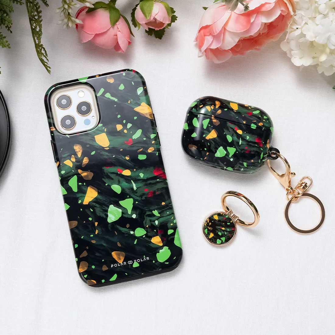 Malachite Terrazzo Gem Custom - iPhone 11 Case
