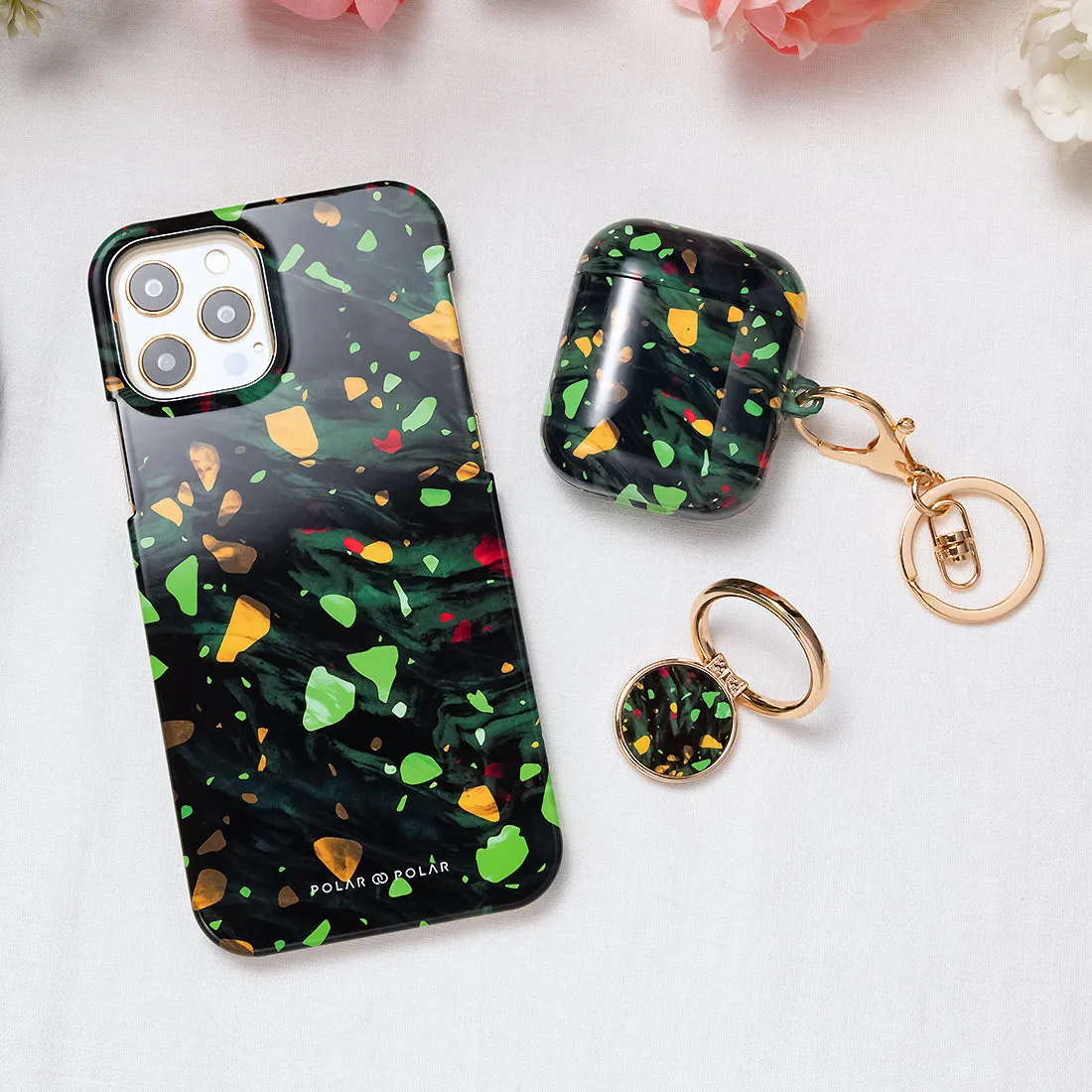 Malachite Terrazzo Gem Custom - iPhone 11 Case