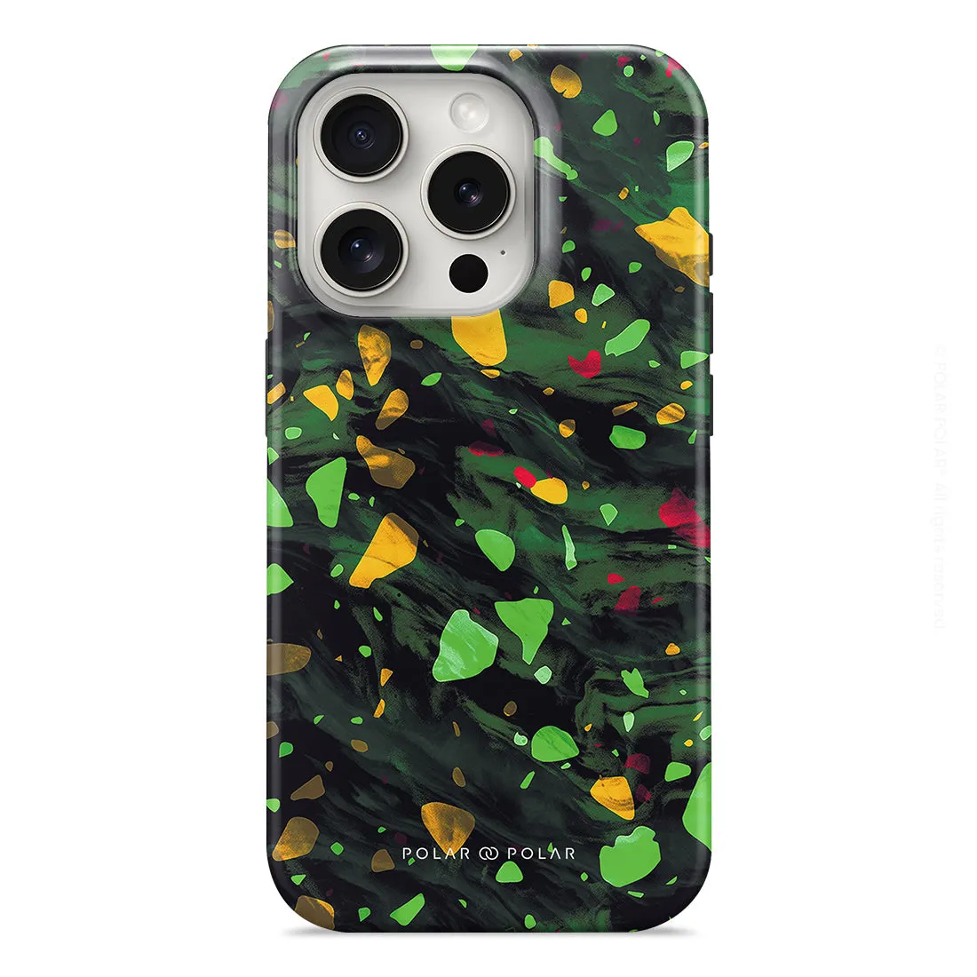 Malachite Terrazzo Gem - iPhone 15 Pro Case