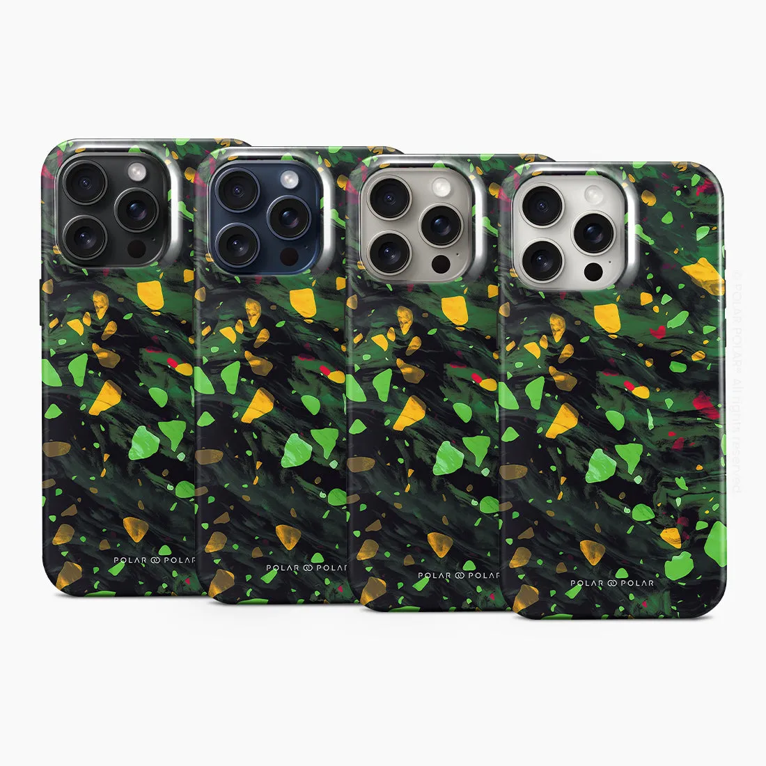 Malachite Terrazzo Gem - iPhone 15 Pro Case