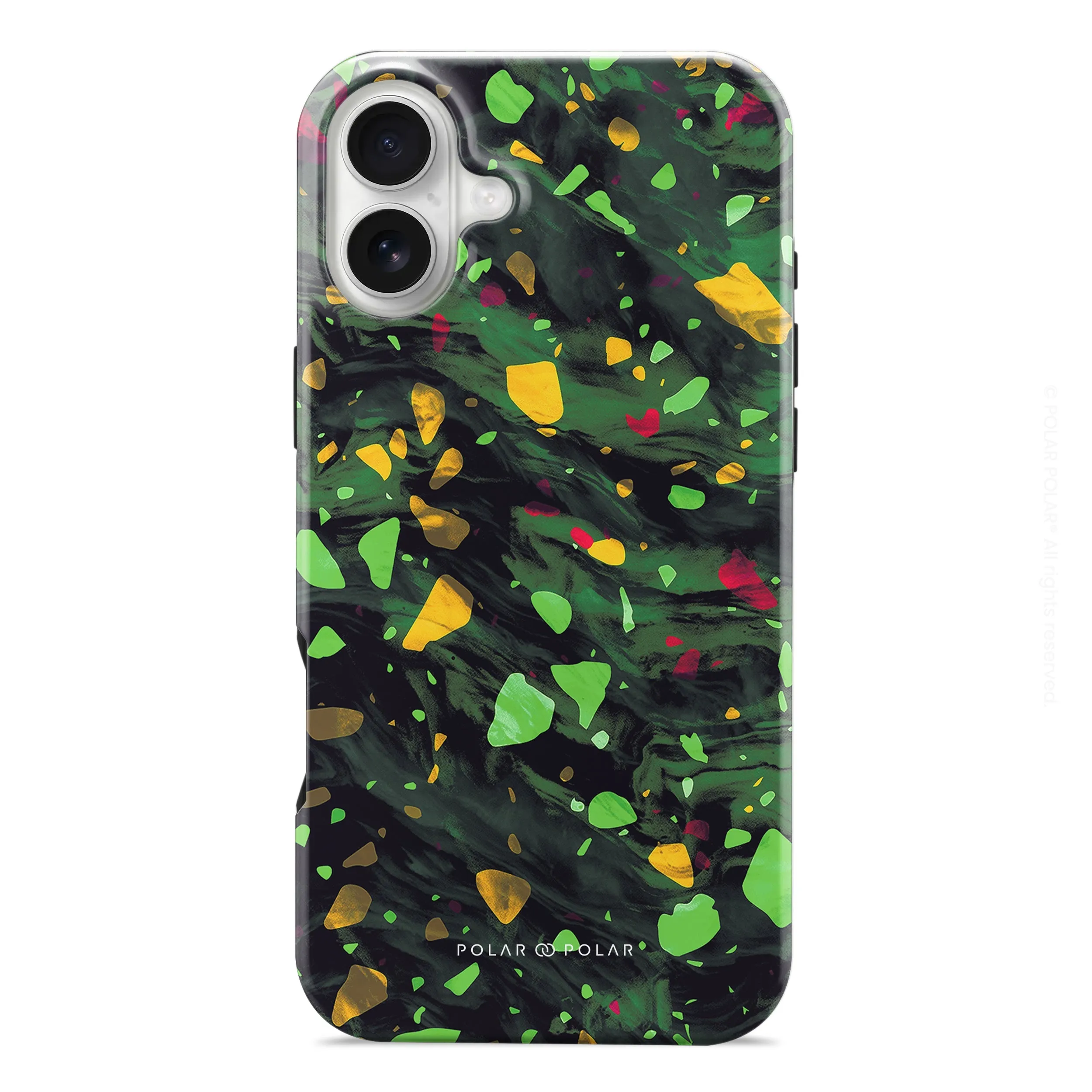 Malachite Terrazzo Gem - iPhone 16 Plus Case