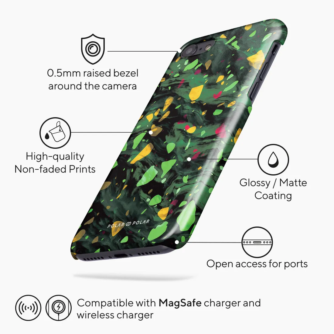 Malachite Terrazzo Gem - iPhone SE3 / SE2 / 8 / 7 Case