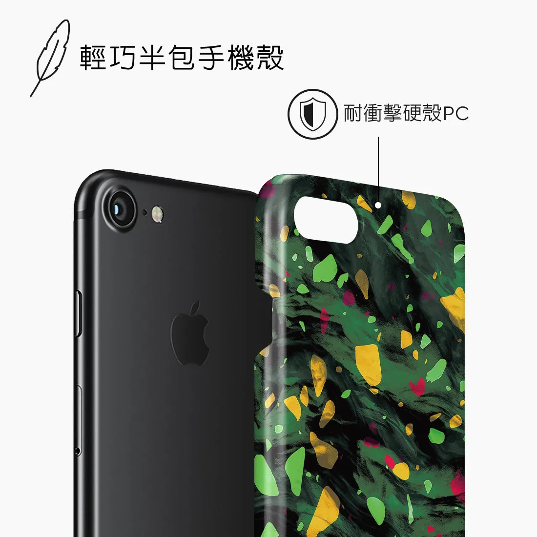 Malachite Terrazzo Gem - iPhone SE3 / SE2 / 8 / 7 Case
