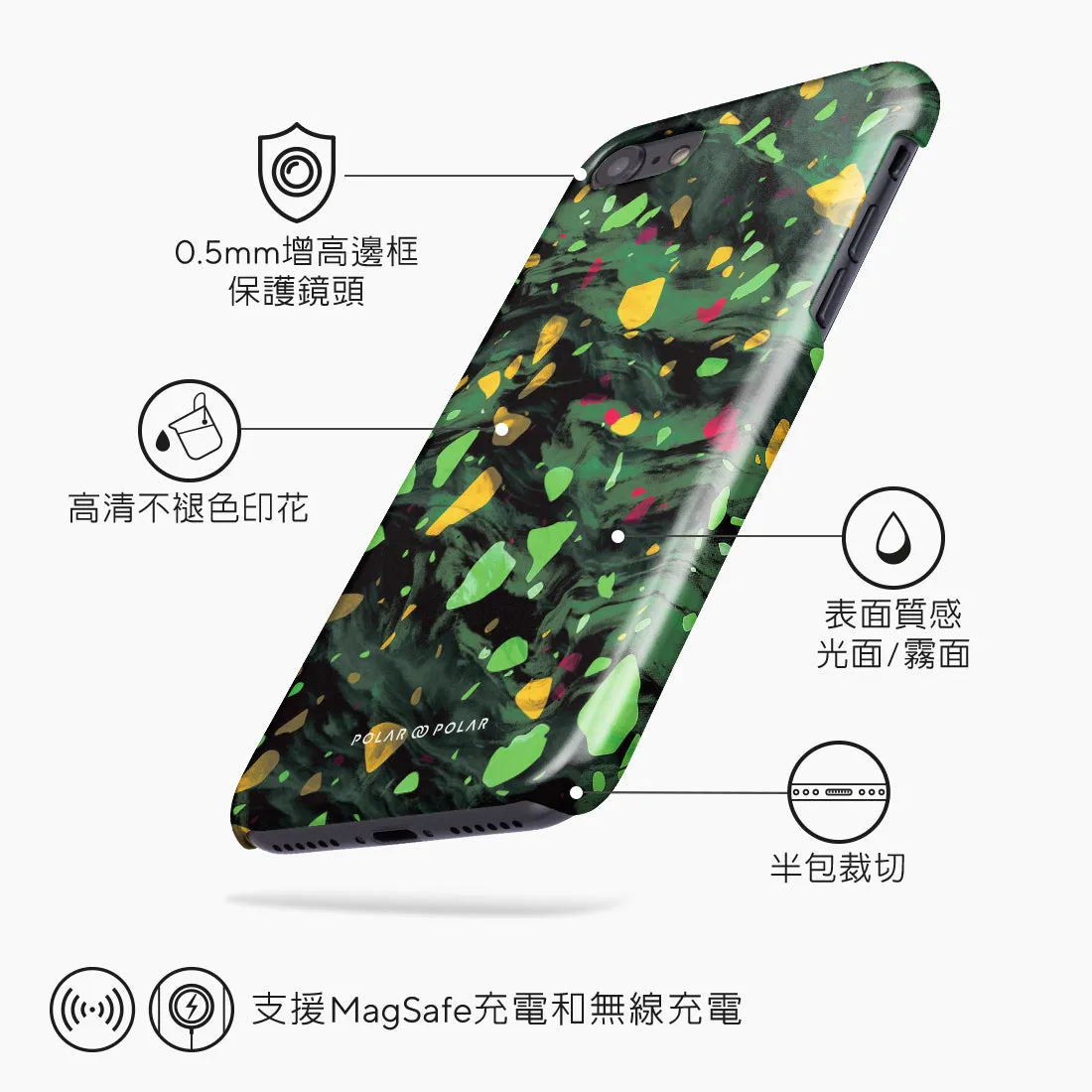 Malachite Terrazzo Gem - iPhone SE3 / SE2 / 8 / 7 Case