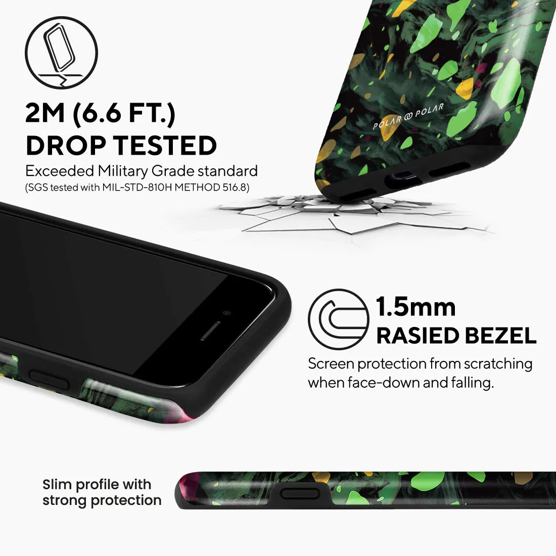 Malachite Terrazzo Gem - iPhone SE3 / SE2 / 8 / 7 Case