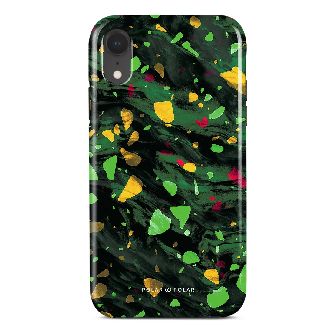 Malachite Terrazzo Gem - iPhone XR Custom Case