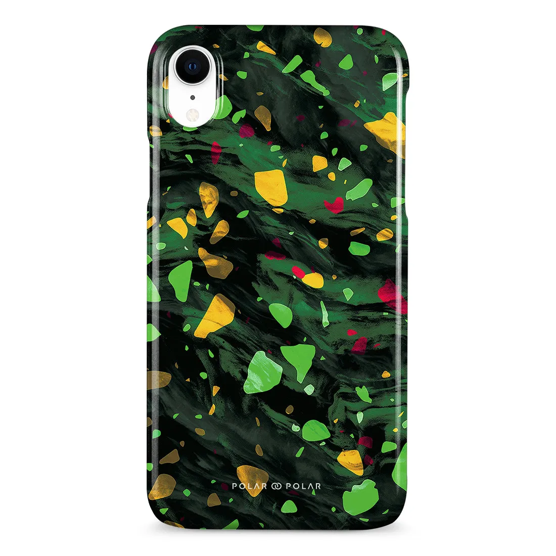 Malachite Terrazzo Gem - iPhone XR Custom Case