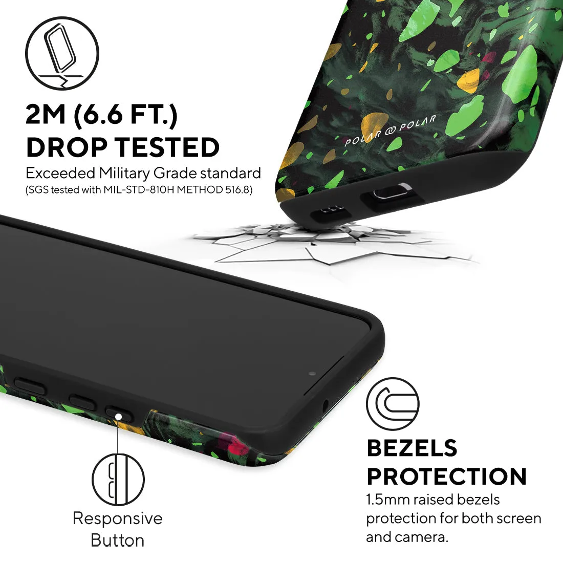 Malachite Terrazzo Gem - Samsung Galaxy S22 5G Case