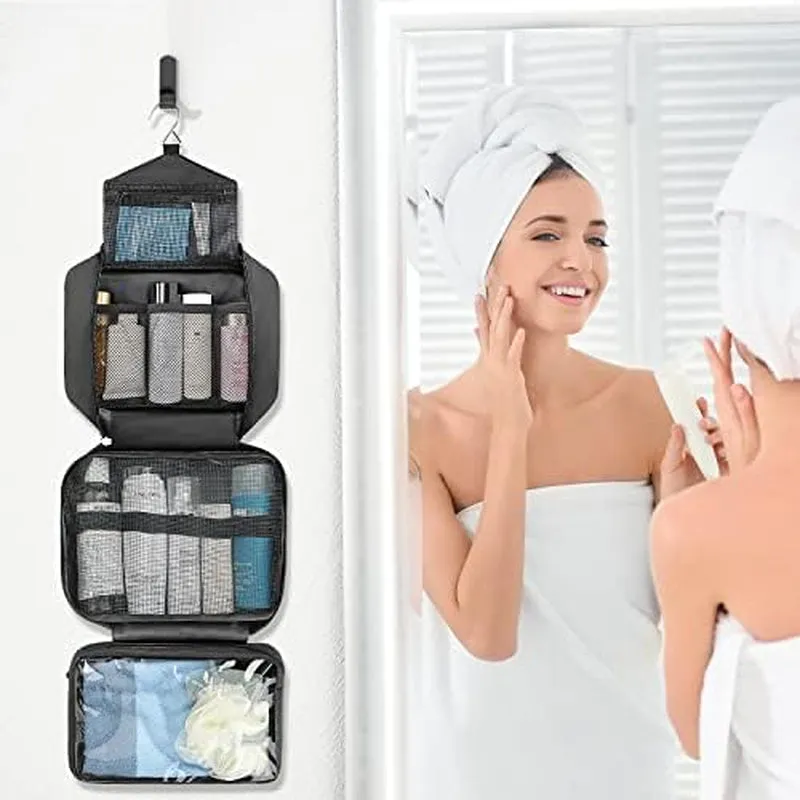 Maliton Toiletry Bag for Men & Women - Large Hanging Compact Hygiene Bag