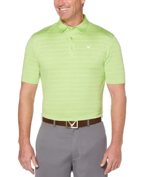 Mens Ventilated Stripe Polo with Chevron