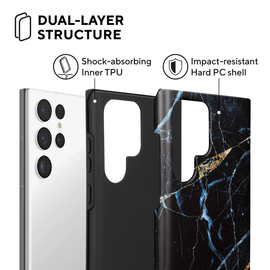 Midnight Marble Custom - Samsung Galaxy S22 Ultra 5G Case