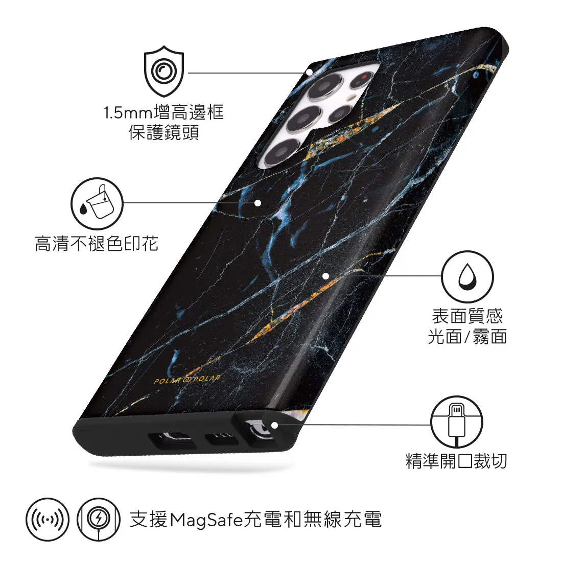 Midnight Marble Custom - Samsung Galaxy S22 Ultra 5G Case