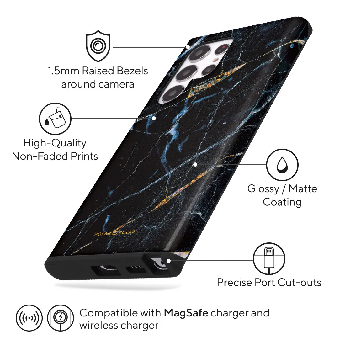 Midnight Marble Custom - Samsung Galaxy S22 Ultra 5G Case